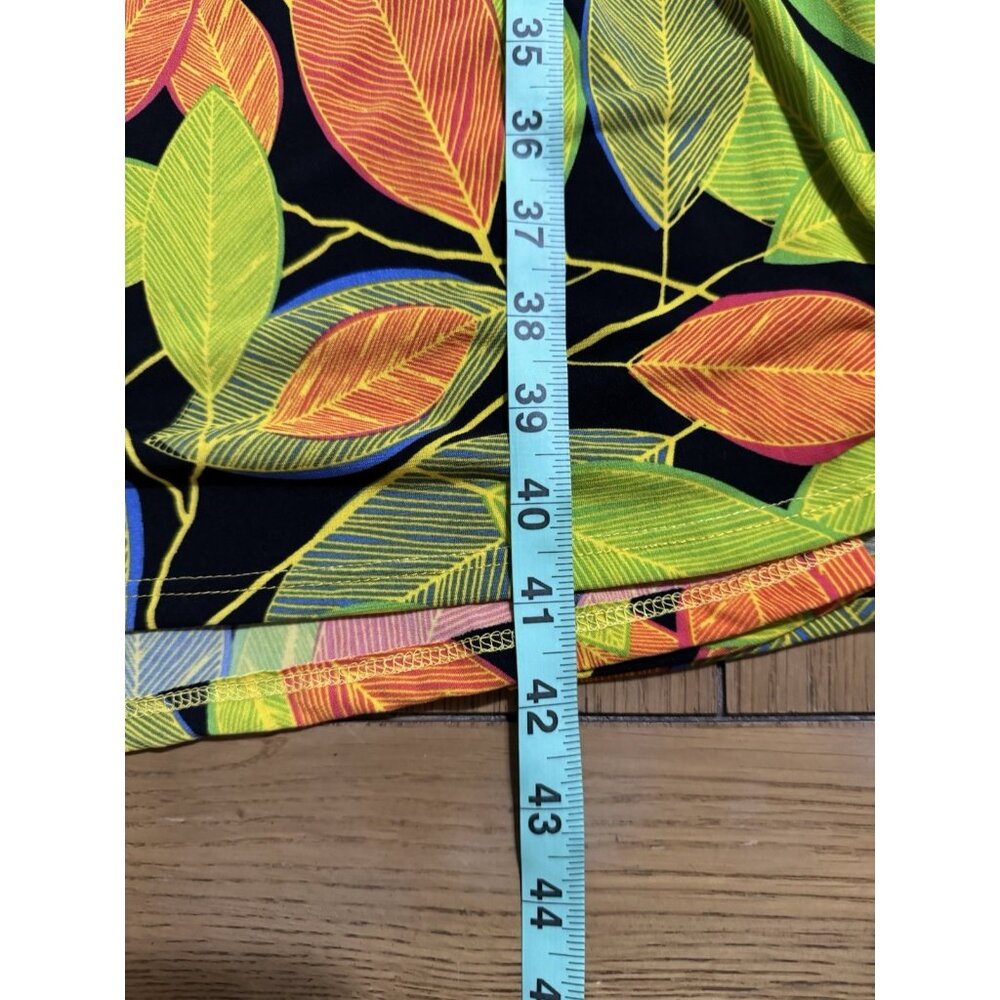 LuLaRoe Women Size XL Maxi Skirt Green Tropical Hawaiian Stretch Lightweight NWT - Picture 4 of 11